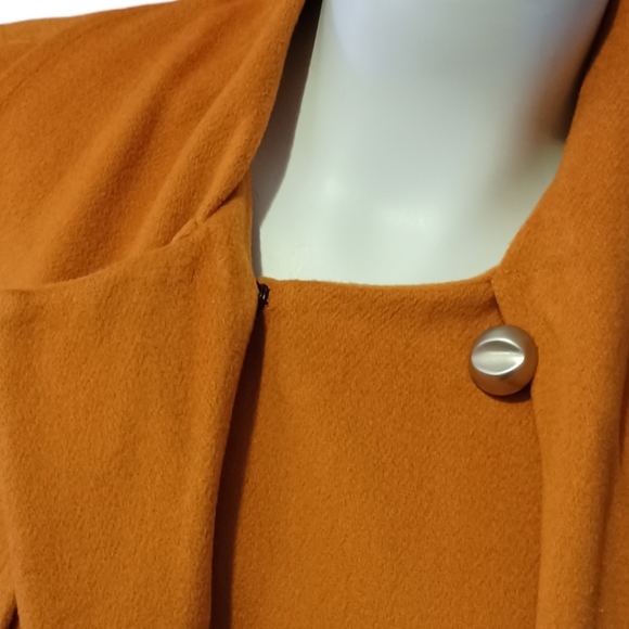 Projections Wools Blend Orange Coat Size 26W - Picture 2 of 8
